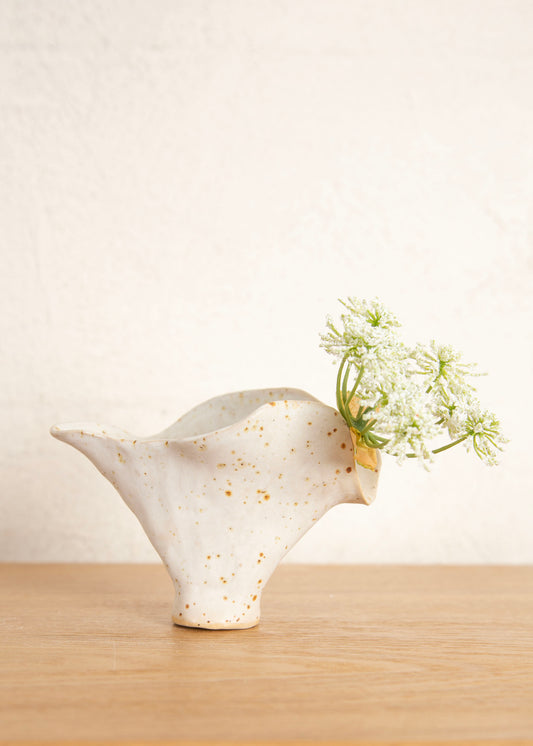 MINI VASE - SHIRO SPECKLED LEIF