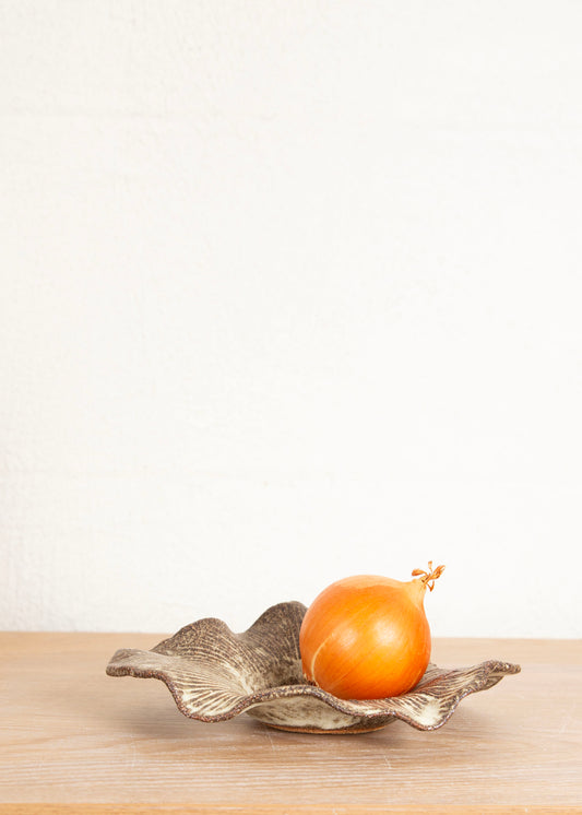 HOME FLUTED SMALL BROWN SIDE DISH II