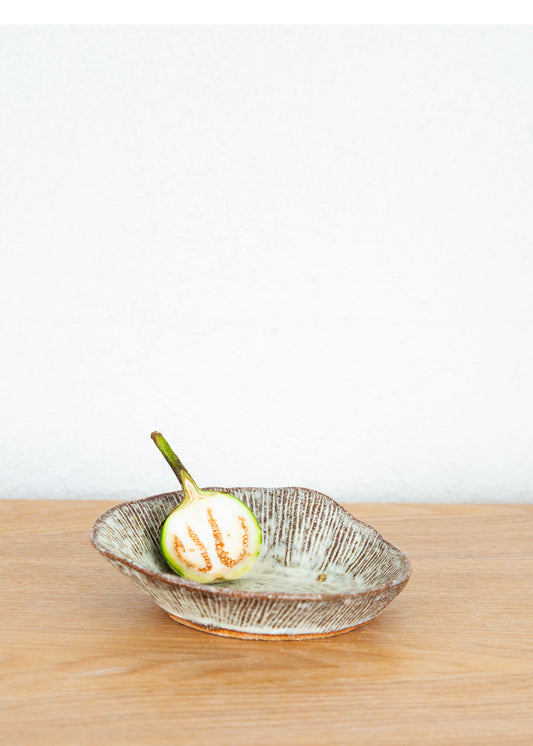 HOME FLUTED SMALL BROWN SIDE DISH I