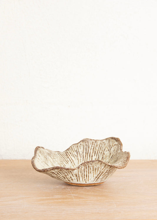HOME FLUTED SMALL BROWN SIDE DISH III