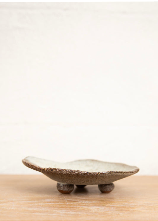 HOME FLUTED SMALL MUSHROOM FOOTED DISH