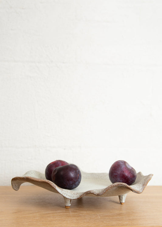 MUSHROOM ROUND FOOTED DISH