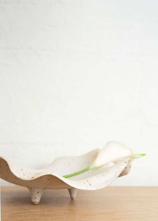 HOME YAYOI ROUND FOOTED DISH