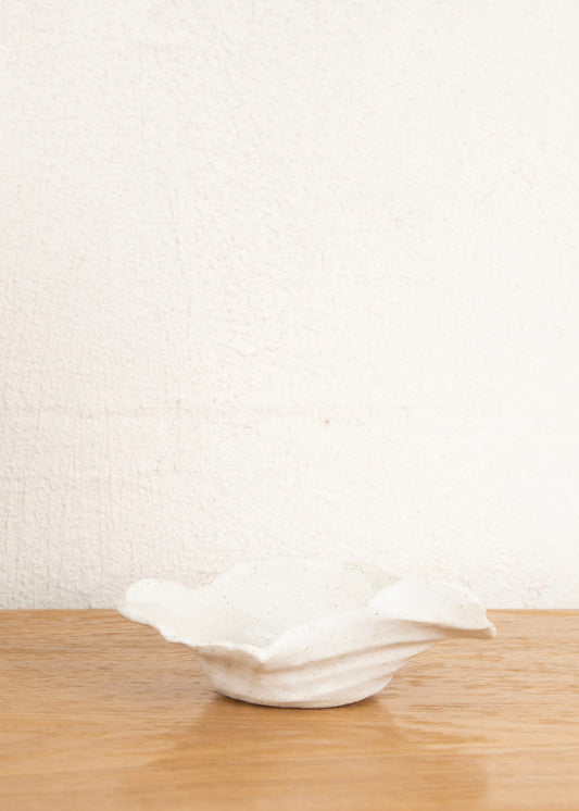 HOME FLUTED SMALL WHITE SIDE DISH