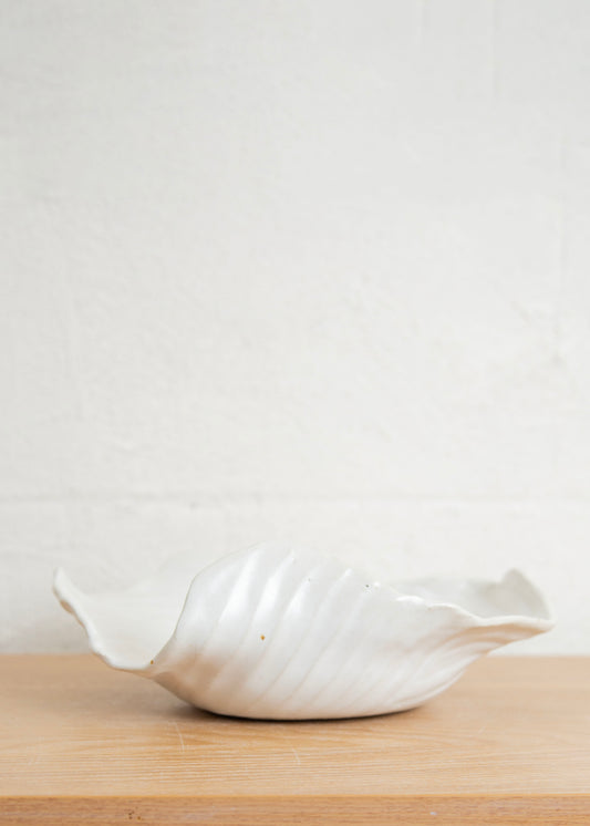 HOME FLUTED WHITE SIDE DISH