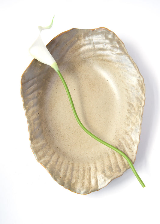 HOME FLUTED ISHI OVAL PLATTER