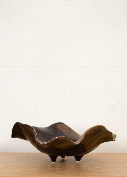 HOME DAKU FOOTED BOWL MEDIUM