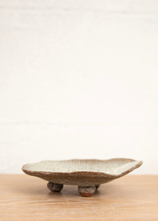HOME FLUTED SMALL MUSHROOM FOOTED DISH
