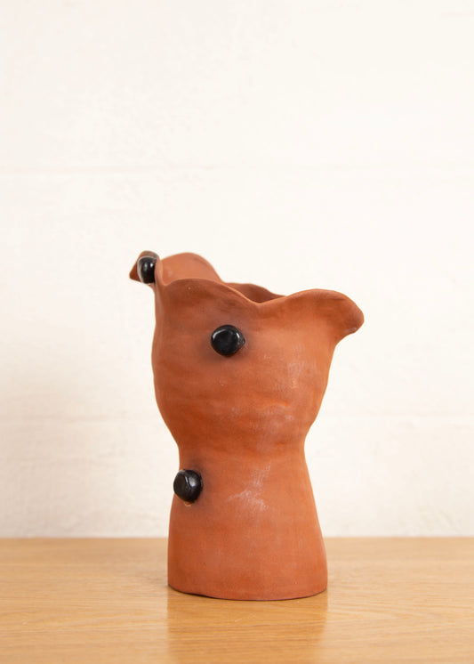 SPOTTY TERRACOTTA VASE SMALL