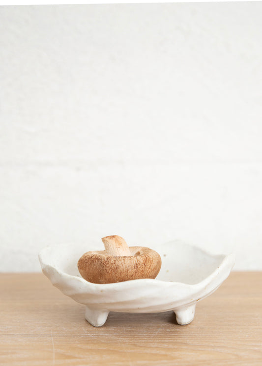 HOME WHITE FOOTED BOWL ~ EXTRA SMALL