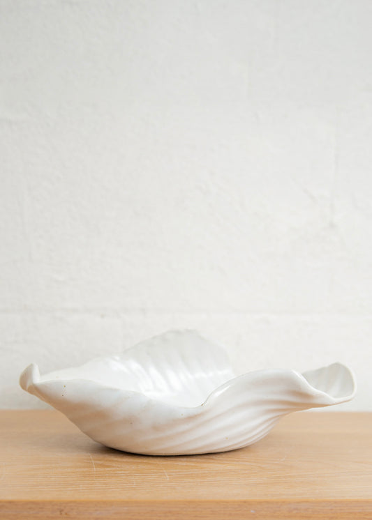 HOME FLUTED WHITE SIDE DISH